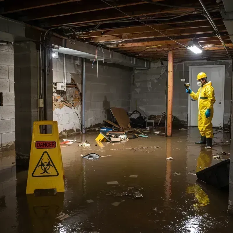 Flooded Basement Electrical Hazard in Casselberry, FL Property